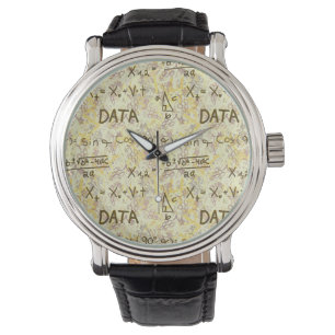 Data Science Analytics and Coding Pattern Wrist Watch