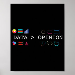 Data Science And Statistics Data Is Greater Than T Poster