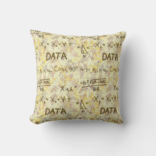 Data Science and Statistics Pattern Decorative Cushion