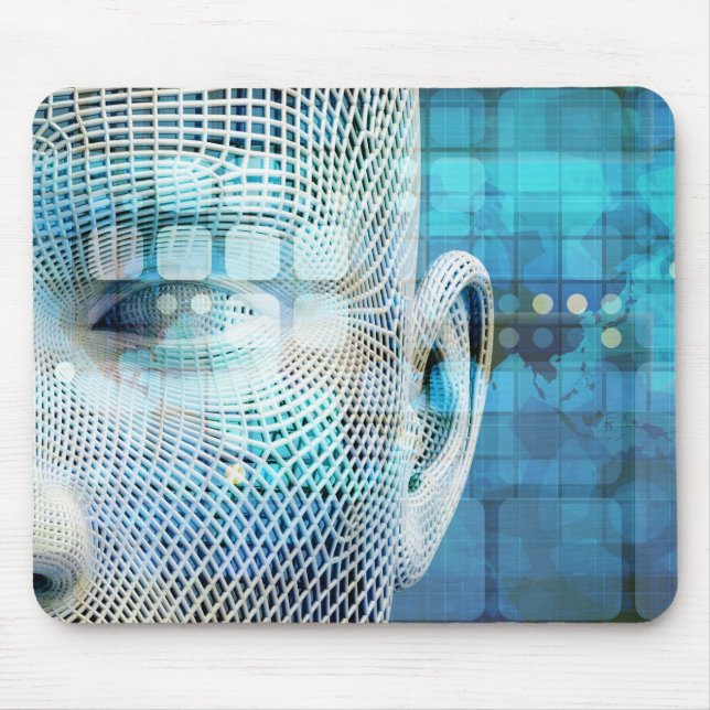 Data Science Machine Learning with Brain Mouse Mat (Front)