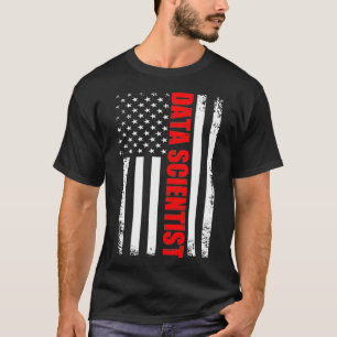 Data Scientist Flag Data Science Mining Analyst  T-Shirt