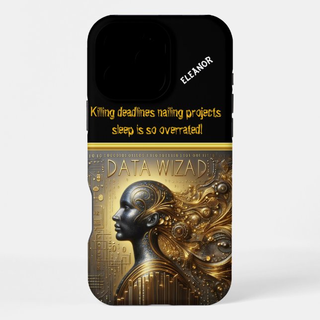 Data Scientist in Tech Art iPhone Case (Back)