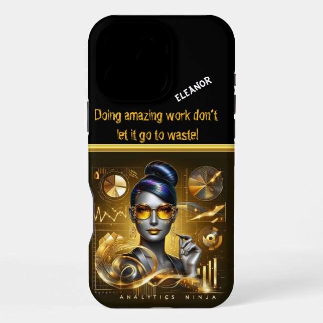 Data Scientist Merging Art and Analytics iPhone Case (Back)
