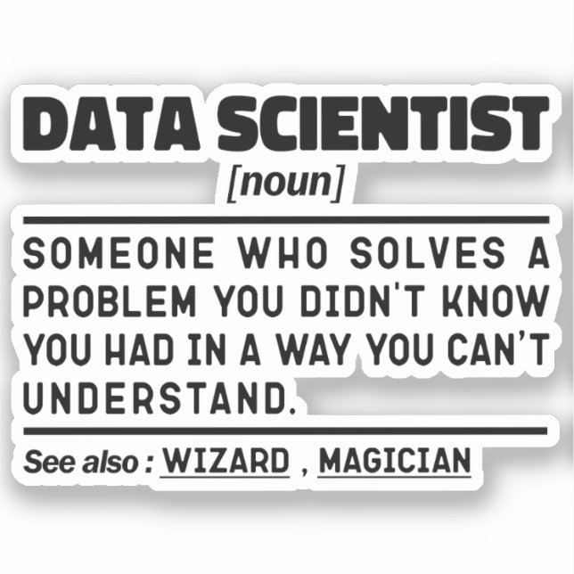 Data Scientist Noun Statistician Quote Funny Quote (Front)