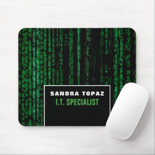 Data Screen, Information Technology, Computer Mouse Mat