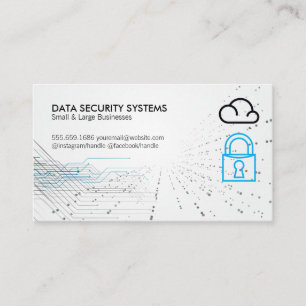 Data Security Systems Cloud Storage Tech Appointment Card