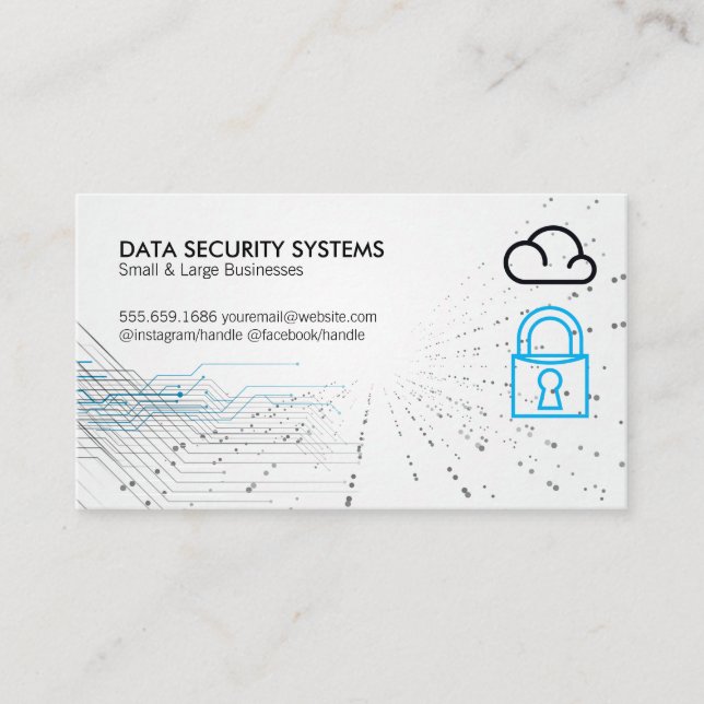 Data Security Systems | Cloud Storage | Tech Appointment Card (Front)