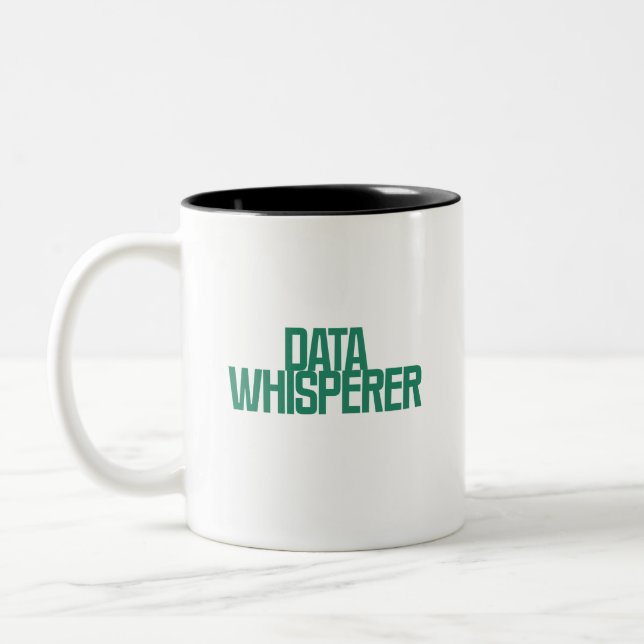 Data Whisperer | Analytics Intuition Expert Design Two-Tone Coffee Mug (Left)