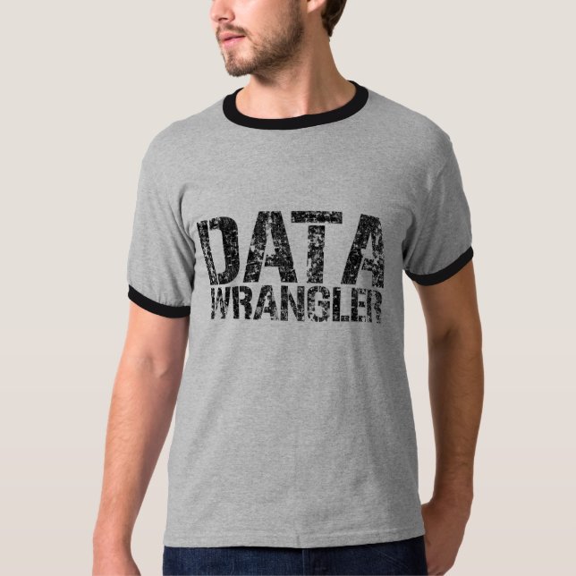 DATA WRANGLER ringer T-shirt (Front)