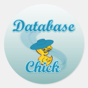 Database Chick #3 Classic Round Sticker