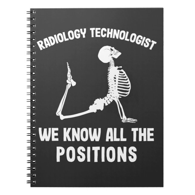 Date A Rad Tech Radiologist Skeleton Radiology Notebook (Front)