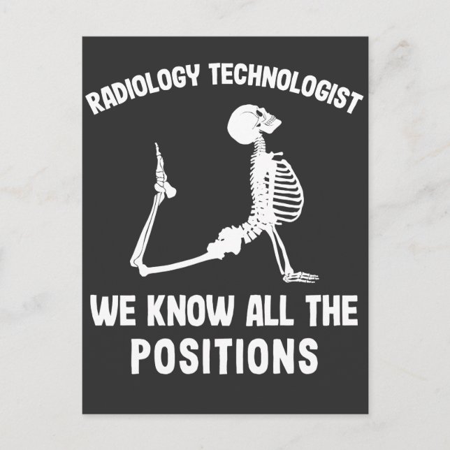 Date A Rad Tech Radiologist Skeleton Radiology Postcard (Front)