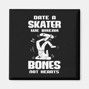 Date A Skater Skateboard Accessories Longboard Ska Magnet