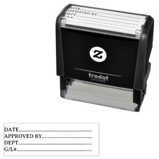 Date Approved By Dept General Ledger Business  Self-inking Stamp