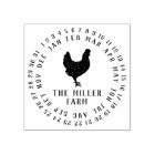 Date & Farm Name Personalised Chicken Egg Stamp