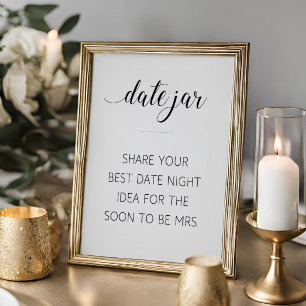 Date Ideas Jar Bridal Shower Sign - Alejandra