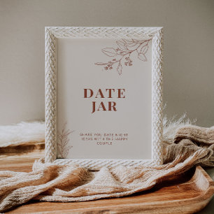 Date Jar Boho Wedding Sign 
