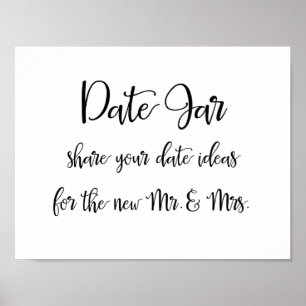 Date jar ideas wedding sign