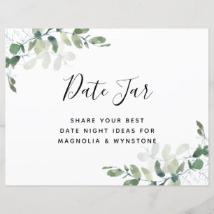 Date Jar Sign - Eucalyptus Bridal Shower