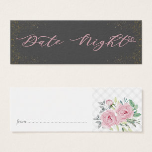Date Night Bridal Shower Game Cards Peony Bouquet