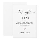 Date Night Cards | Bridal Shower Game Template Ped