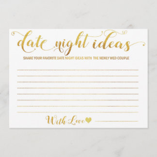 Date Night Cards for Bride Groom-Bridal Shower