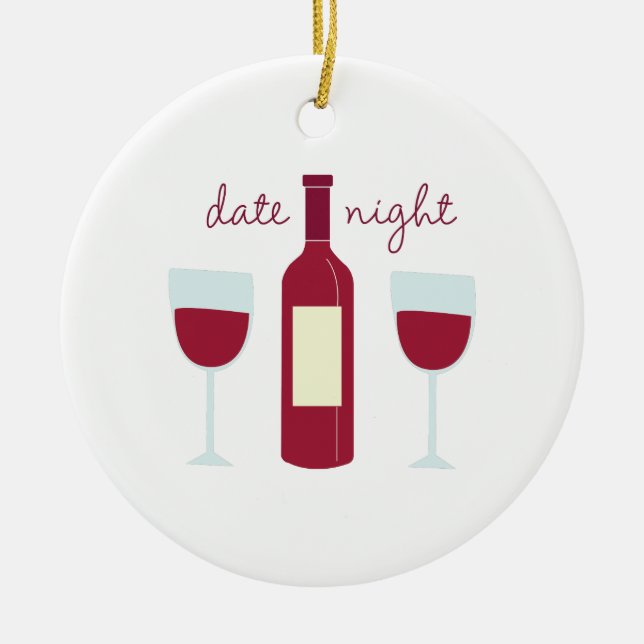 Date Night Ceramic Tree Decoration (Front)