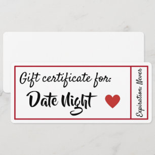 Date Night Coupon Invitation