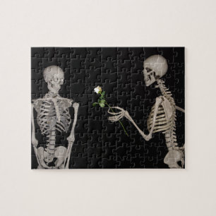 Date night Cute skeleton couple Jigsaw Puzzle