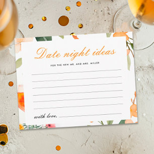 Date Night Ideas Aperol Spritz Bridal Shower Enclosure Card