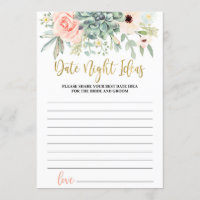 Date night ideas bridal shower game