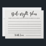 Date Night Ideas Card Bridal Shower Game<br><div class="desc">Custom Date Night Ideas Card Bridal Shower Game</div>