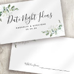 Date Night Ideas Jar Eucalyptus Bridal Shower<br><div class="desc">Ask guests to write down their date night ideas on these personalised cards.</div>