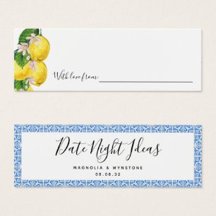 Date Night Ideas Lemons Bridal Shower Wedding