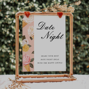 Date Night Ideas Scooped Up Bridal Shower Sign