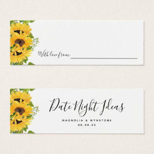 Date Night Ideas Sunflower Bridal Shower Wedding