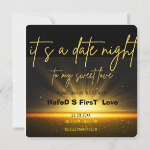 Date Night Invite Dinner Invitation,Date Dinner Te