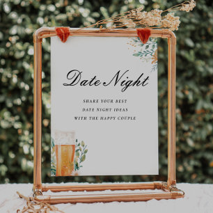 Date Night Love is Brewing Bridal Shower Sign
