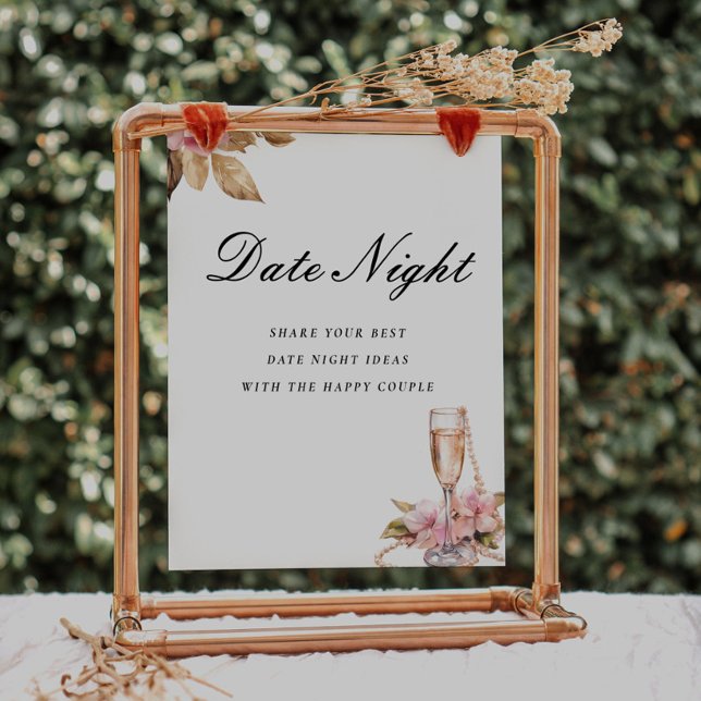Date Night Pearls Prosecco Bridal Shower Sign (Creator Uploaded)
