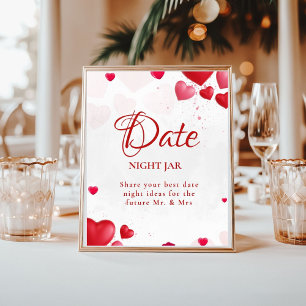 Date Night valentine Bridal Shower wedding Sign