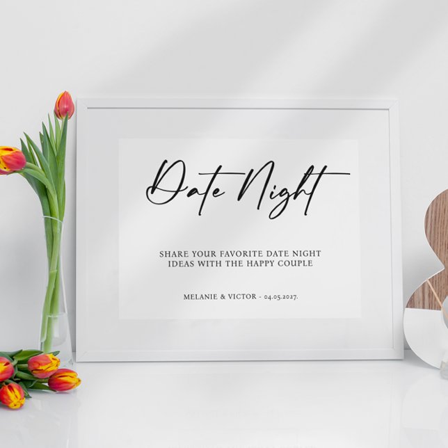 Date Night Wedding Sign Poster (Creator Uploaded)