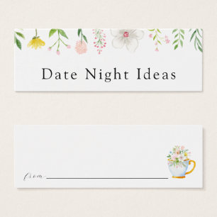 Date Night Wildflower Bridal Tea Idea Card