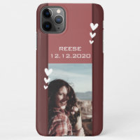 Date of Birth Reminder Photo Template Burgundy Red