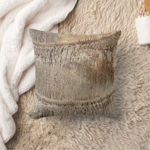 Date Palm Tree Trunk Texture Closeup Photo Image Cushion