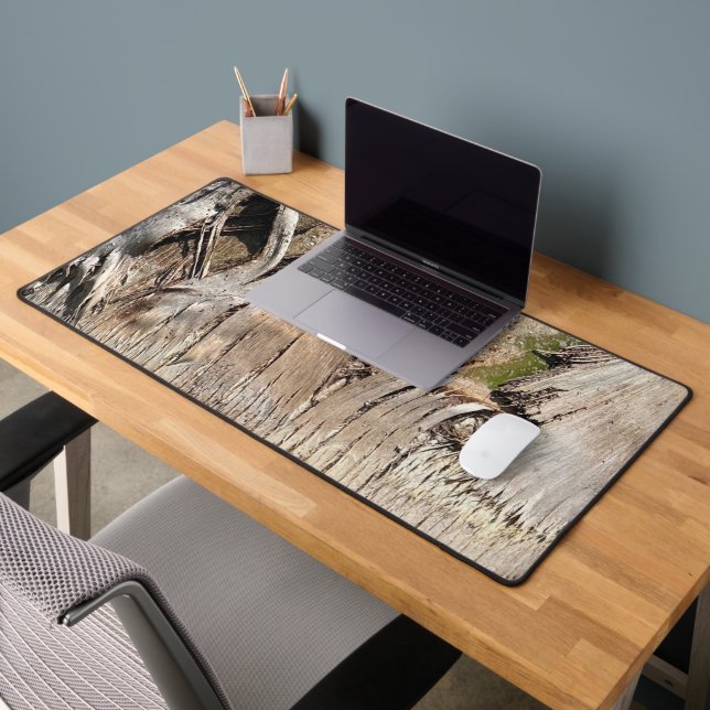 Date Palm Tree Trunk Texture Closeup Photo Image Desk Mat (Office 2)