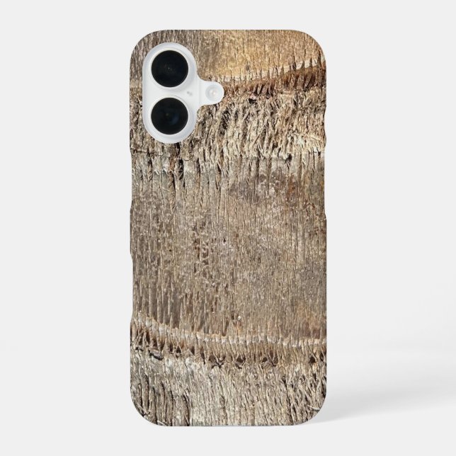 Date Palm Tree Trunk Texture Closeup Photo Image iPhone 16 Case (Back)
