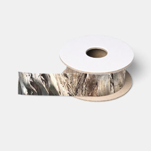Date Palm Tree Trunk Texture Closeup Photo Image Satin Ribbon