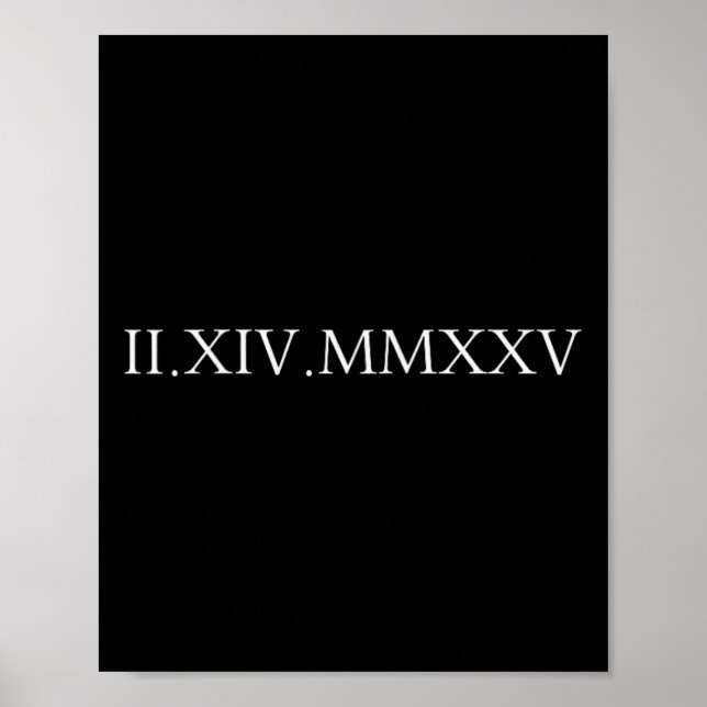 Date Roman Numerals Valentine's Day Couple Duo Chr Poster (Front)