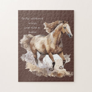 Dated Christmas Fly Without Wings Horse Love Jigsaw Puzzle