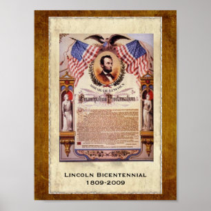 Dated Commemorative Emancipation Proclamation Poster